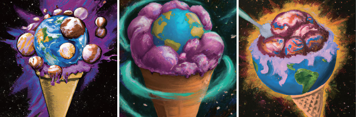 우주에서 폭발하는 아이스크림 행성